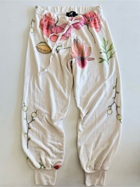 ATF All Things Fabulous Floral Fleece Lounge joggers sweat pants